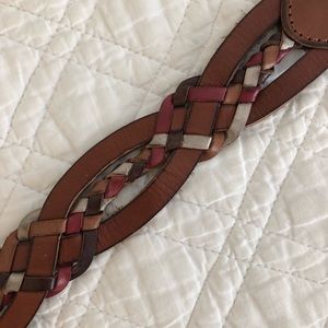 Fossil multicolor leather belt